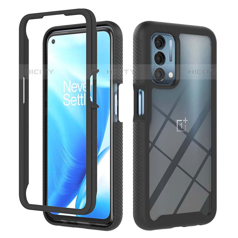 Coque Rebord Contour Silicone et Vitre Transparente Housse Etui 360 Degres ZJ1 pour Oppo A93 5G Noir Plus