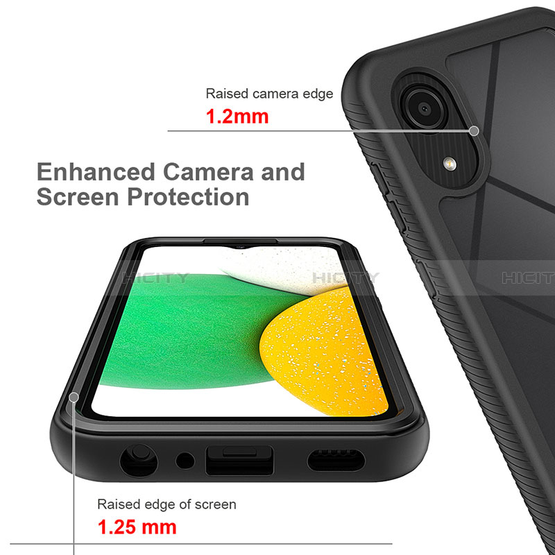 Coque Rebord Contour Silicone et Vitre Transparente Housse Etui 360 Degres ZJ1 pour Samsung Galaxy A03 Core Plus