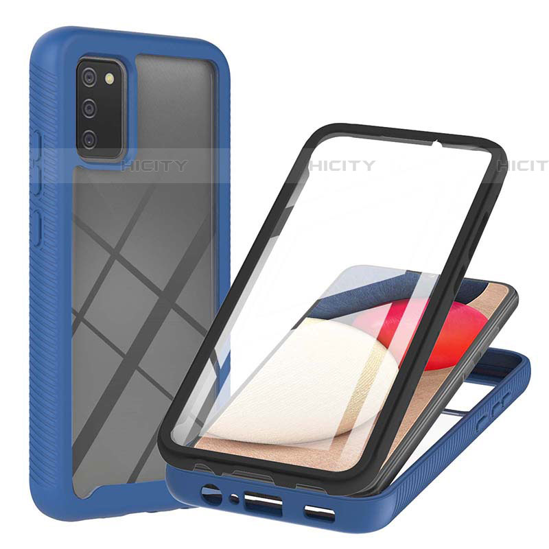 Coque Rebord Contour Silicone et Vitre Transparente Housse Etui 360 Degres ZJ1 pour Samsung Galaxy A03s Plus