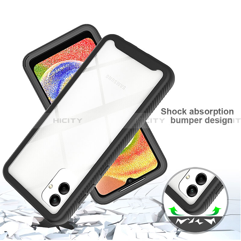 Coque Rebord Contour Silicone et Vitre Transparente Housse Etui 360 Degres ZJ1 pour Samsung Galaxy A04 4G Plus