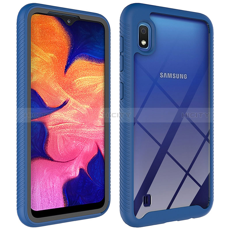 Coque Rebord Contour Silicone et Vitre Transparente Housse Etui 360 Degres ZJ1 pour Samsung Galaxy A10 Plus