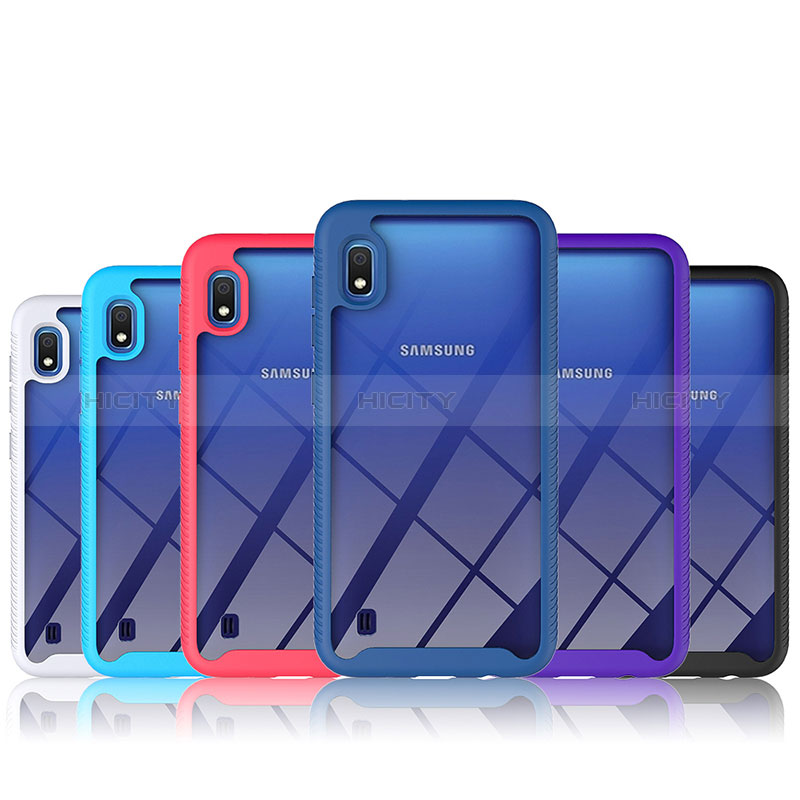 Coque Rebord Contour Silicone et Vitre Transparente Housse Etui 360 Degres ZJ1 pour Samsung Galaxy A10 Plus