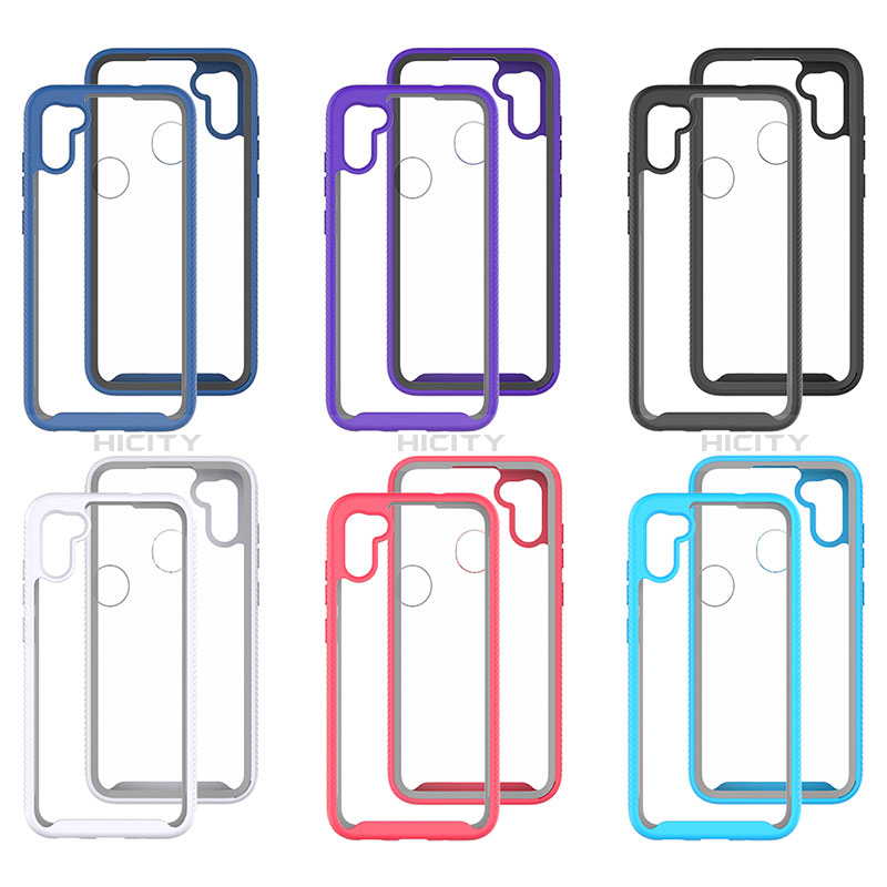 Coque Rebord Contour Silicone et Vitre Transparente Housse Etui 360 Degres ZJ1 pour Samsung Galaxy A11 Plus