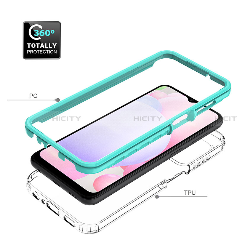 Coque Rebord Contour Silicone et Vitre Transparente Housse Etui 360 Degres ZJ1 pour Samsung Galaxy A13 4G Plus