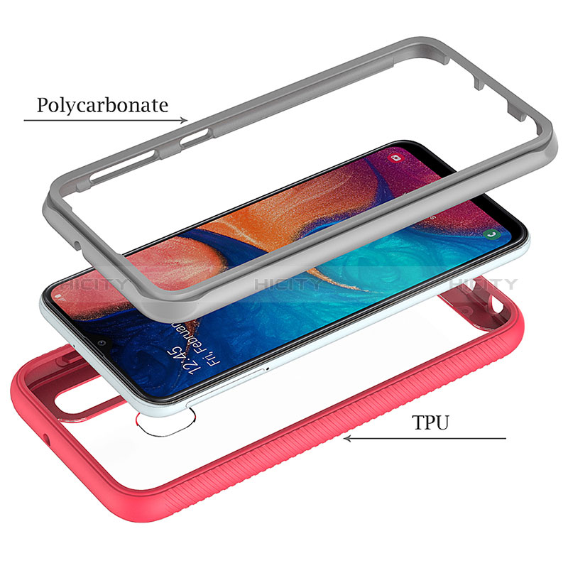 Coque Rebord Contour Silicone et Vitre Transparente Housse Etui 360 Degres ZJ1 pour Samsung Galaxy A20e Plus