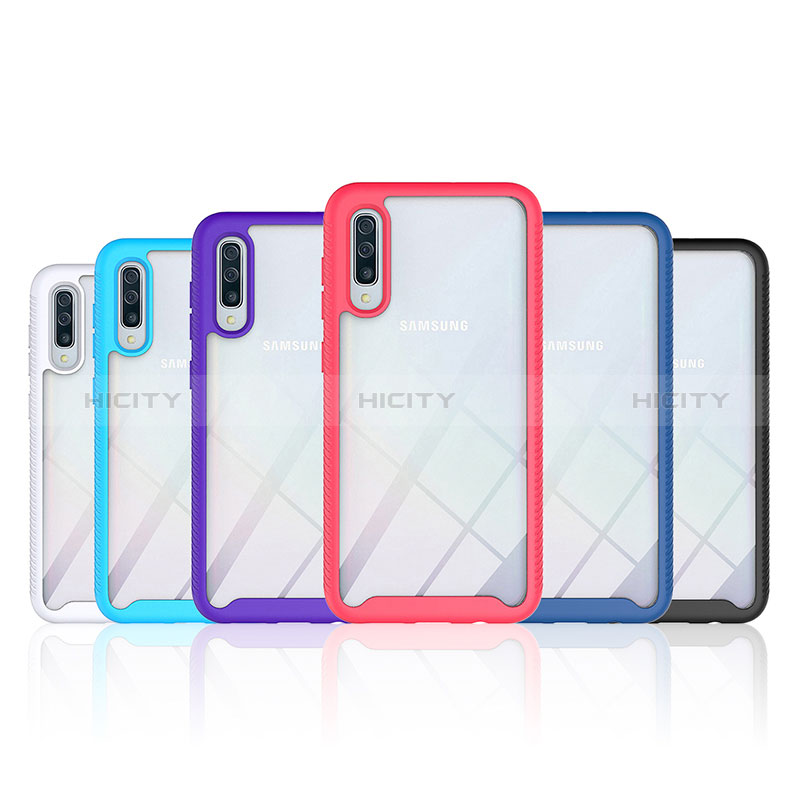 Coque Rebord Contour Silicone et Vitre Transparente Housse Etui 360 Degres ZJ1 pour Samsung Galaxy A30S Plus