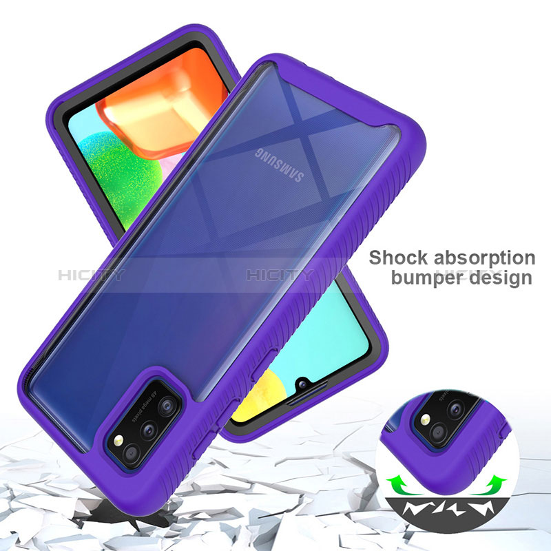 Coque Rebord Contour Silicone et Vitre Transparente Housse Etui 360 Degres ZJ1 pour Samsung Galaxy A41 Plus