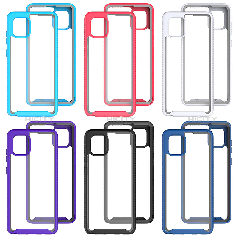 Coque Rebord Contour Silicone et Vitre Transparente Housse Etui 360 Degres ZJ1 pour Samsung Galaxy A81 Plus