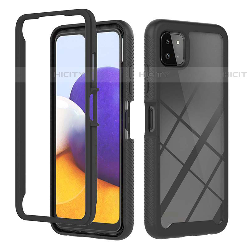 Coque Rebord Contour Silicone et Vitre Transparente Housse Etui 360 Degres ZJ1 pour Samsung Galaxy F42 5G Plus