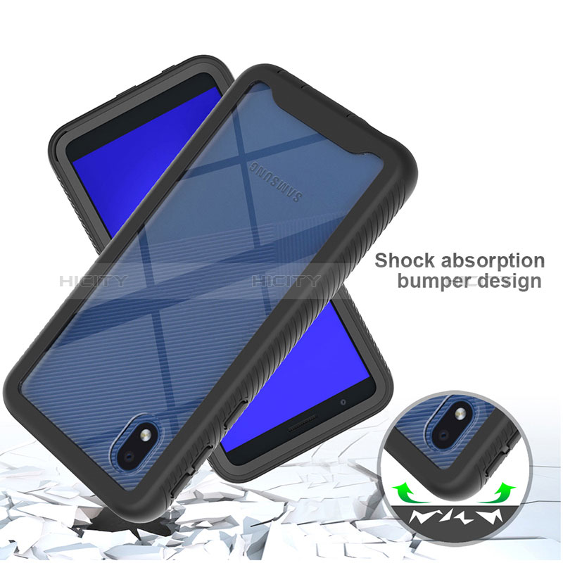 Coque Rebord Contour Silicone et Vitre Transparente Housse Etui 360 Degres ZJ1 pour Samsung Galaxy M01 Core Plus