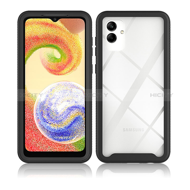 Coque Rebord Contour Silicone et Vitre Transparente Housse Etui 360 Degres ZJ1 pour Samsung Galaxy M04 Plus