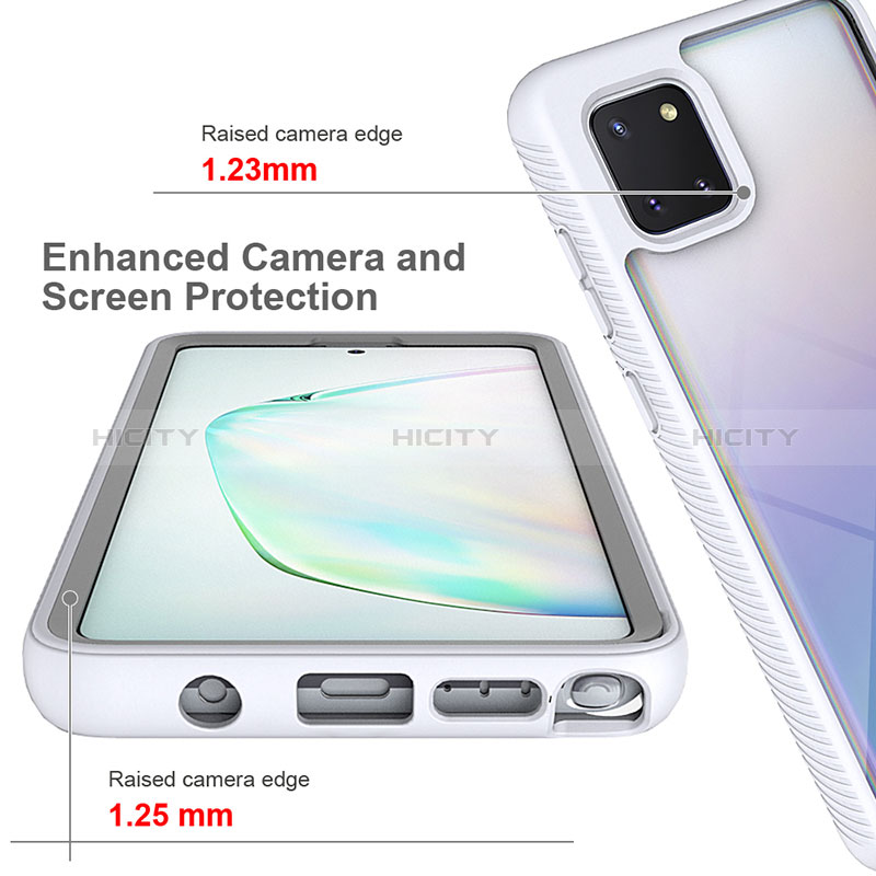 Coque Rebord Contour Silicone et Vitre Transparente Housse Etui 360 Degres ZJ1 pour Samsung Galaxy Note 10 Lite Plus