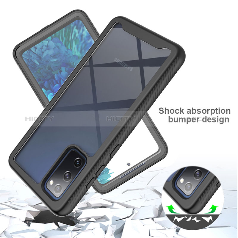 Coque Rebord Contour Silicone et Vitre Transparente Housse Etui 360 Degres ZJ1 pour Samsung Galaxy S20 Lite 5G Plus