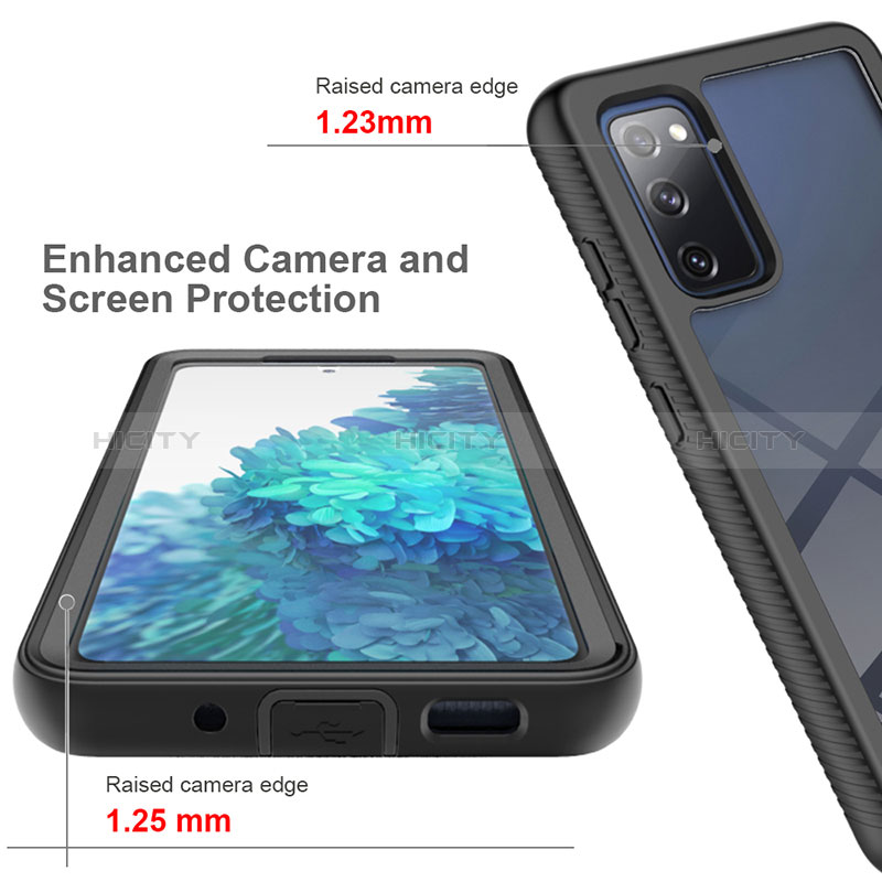 Coque Rebord Contour Silicone et Vitre Transparente Housse Etui 360 Degres ZJ1 pour Samsung Galaxy S20 Lite 5G Plus