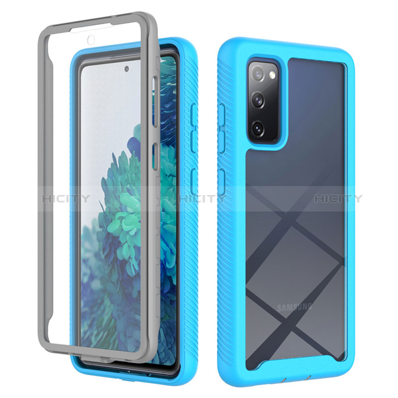 Coque Rebord Contour Silicone et Vitre Transparente Housse Etui 360 Degres ZJ1 pour Samsung Galaxy S20 Lite 5G Plus