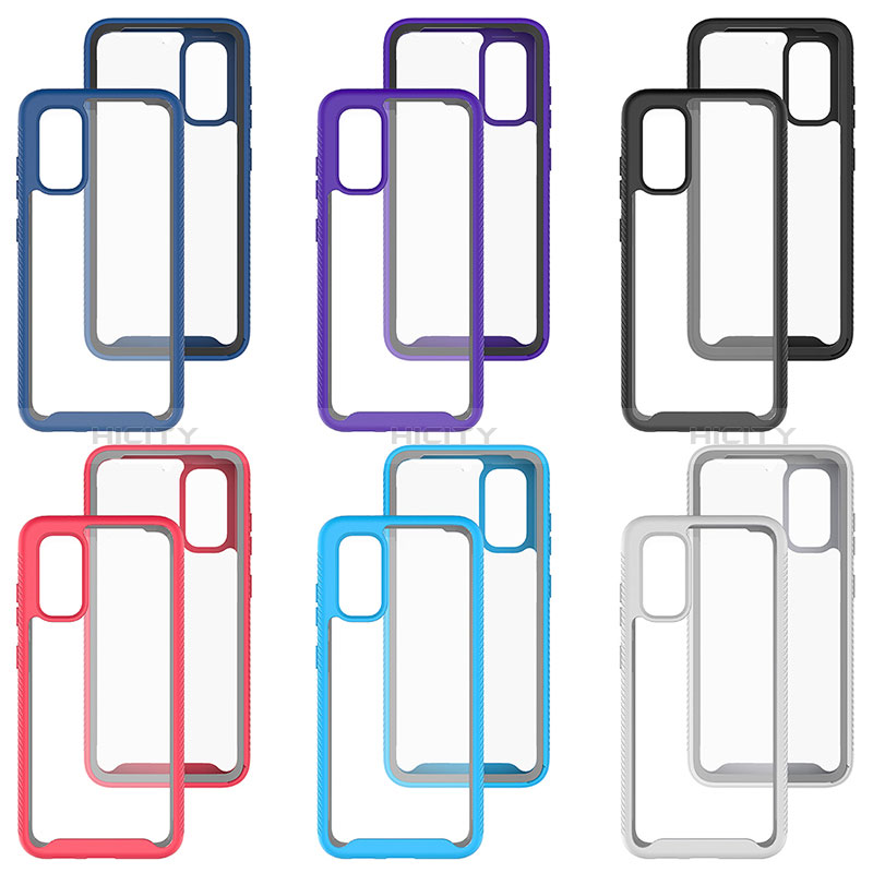 Coque Rebord Contour Silicone et Vitre Transparente Housse Etui 360 Degres ZJ1 pour Samsung Galaxy S20 Plus