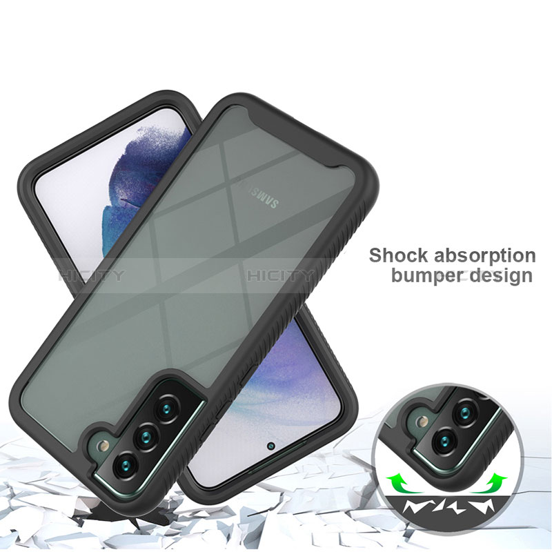 Coque Rebord Contour Silicone et Vitre Transparente Housse Etui 360 Degres ZJ1 pour Samsung Galaxy S23 5G Plus