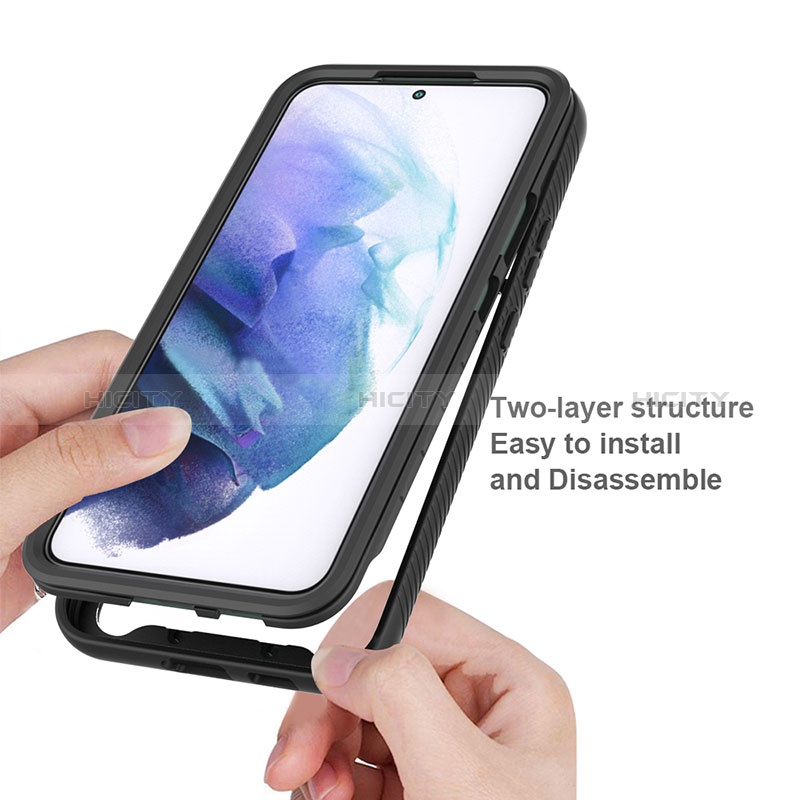 Coque Rebord Contour Silicone et Vitre Transparente Housse Etui 360 Degres ZJ1 pour Samsung Galaxy S23 5G Plus