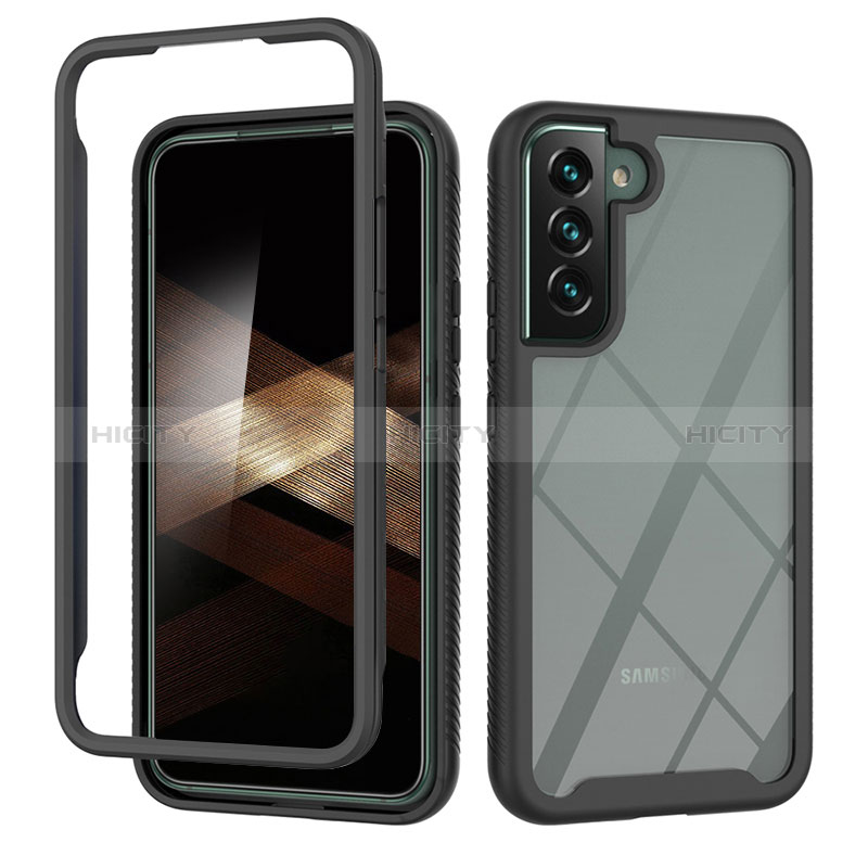 Coque Rebord Contour Silicone et Vitre Transparente Housse Etui 360 Degres ZJ1 pour Samsung Galaxy S24 5G Noir Plus