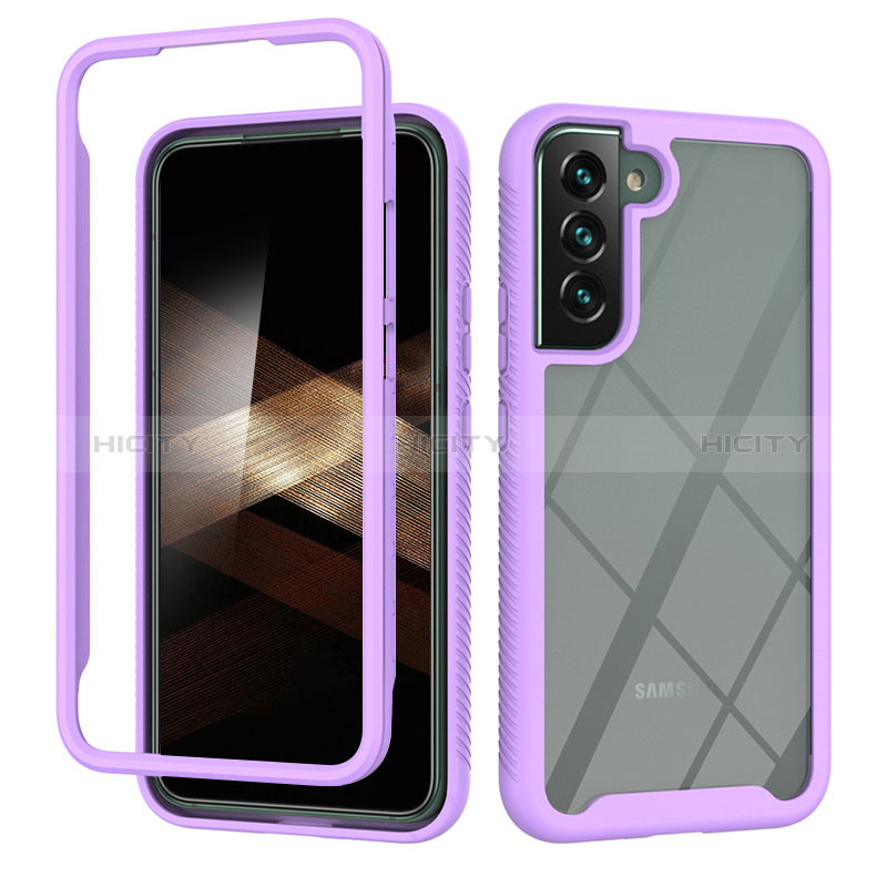 Coque Rebord Contour Silicone et Vitre Transparente Housse Etui 360 Degres ZJ1 pour Samsung Galaxy S24 Plus 5G Plus