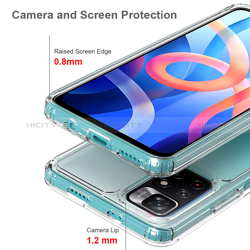 Coque Rebord Contour Silicone et Vitre Transparente Housse Etui 360 Degres ZJ1 pour Xiaomi Redmi Note 11S 5G Plus