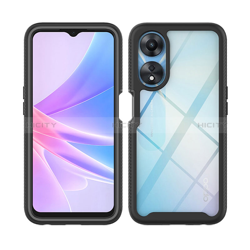 Coque Rebord Contour Silicone et Vitre Transparente Housse Etui 360 Degres ZJ2 pour Oppo A58 5G Plus