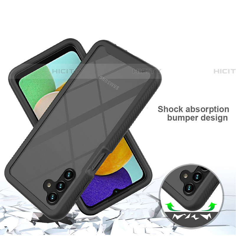 Coque Rebord Contour Silicone et Vitre Transparente Housse Etui 360 Degres ZJ2 pour Samsung Galaxy A04s Plus