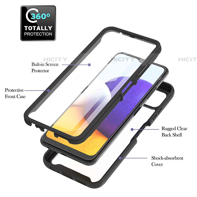 Coque Rebord Contour Silicone et Vitre Transparente Housse Etui 360 Degres ZJ2 pour Samsung Galaxy F42 5G Plus