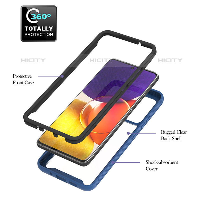 Coque Rebord Contour Silicone et Vitre Transparente Housse Etui 360 Degres ZJ2 pour Samsung Galaxy Quantum2 5G Plus