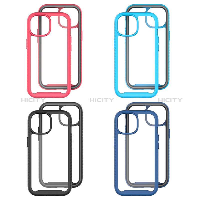 Coque Rebord Contour Silicone et Vitre Transparente Housse Etui 360 Degres ZJ3 pour Apple iPhone 14 Plus