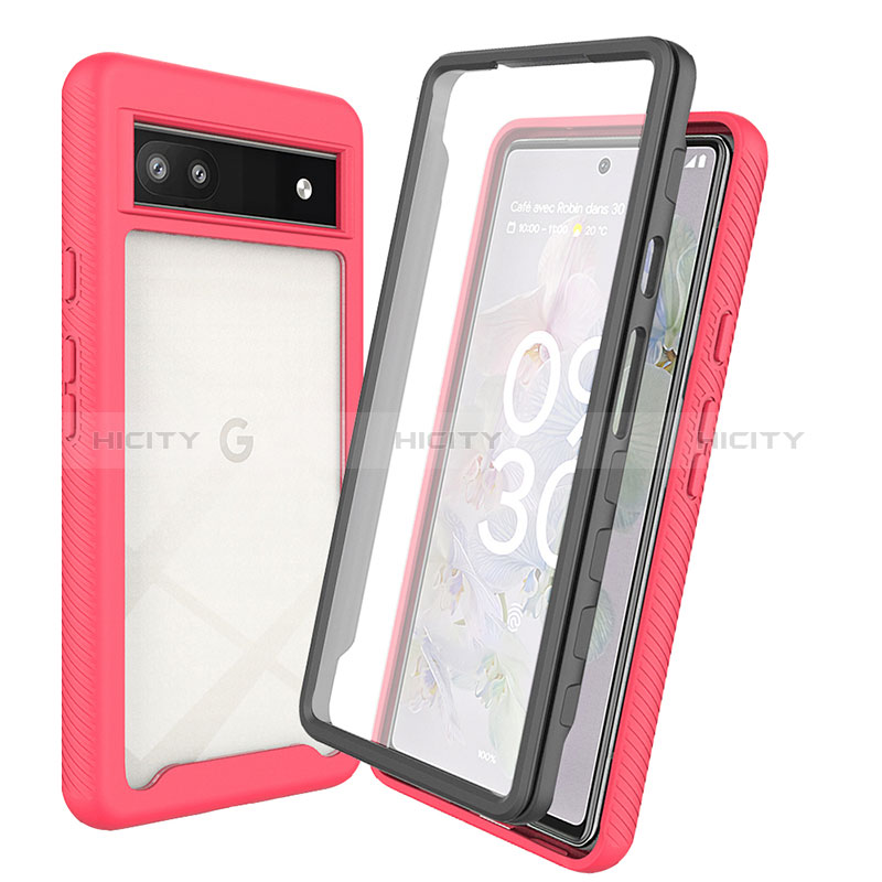 Coque Rebord Contour Silicone et Vitre Transparente Housse Etui 360 Degres ZJ3 pour Google Pixel 6a 5G Plus