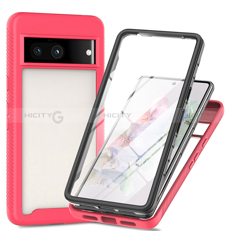 Coque Rebord Contour Silicone et Vitre Transparente Housse Etui 360 Degres ZJ3 pour Google Pixel 7a 5G Plus