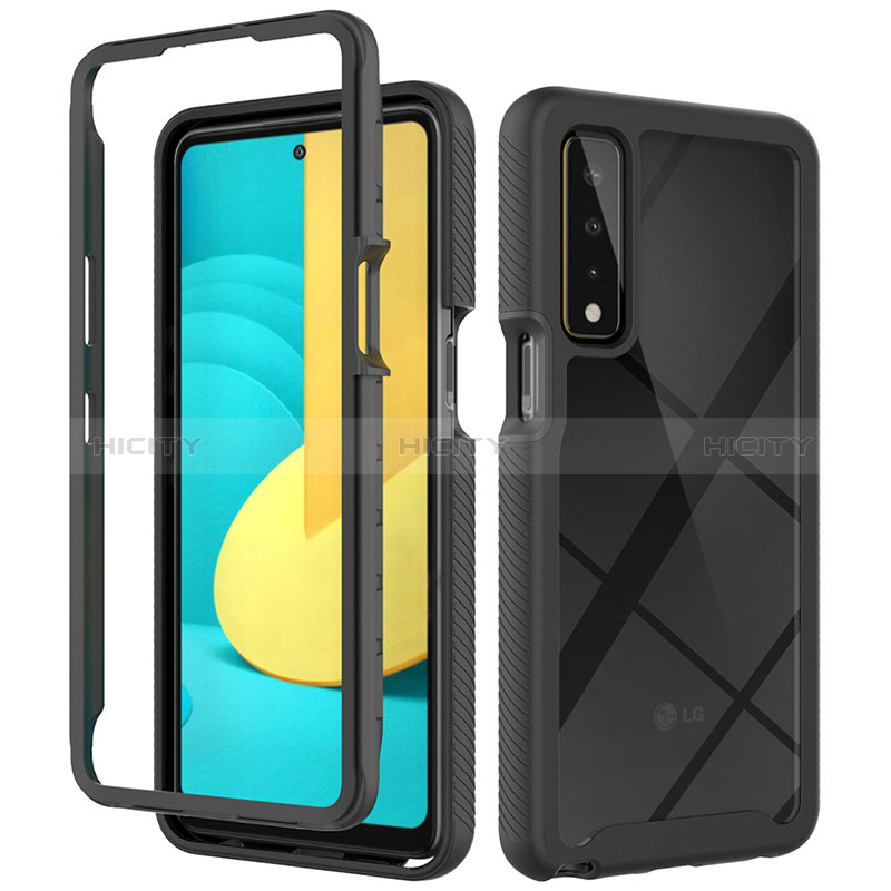 Coque Rebord Contour Silicone et Vitre Transparente Housse Etui 360 Degres ZJ3 pour LG Stylo 7 Plus