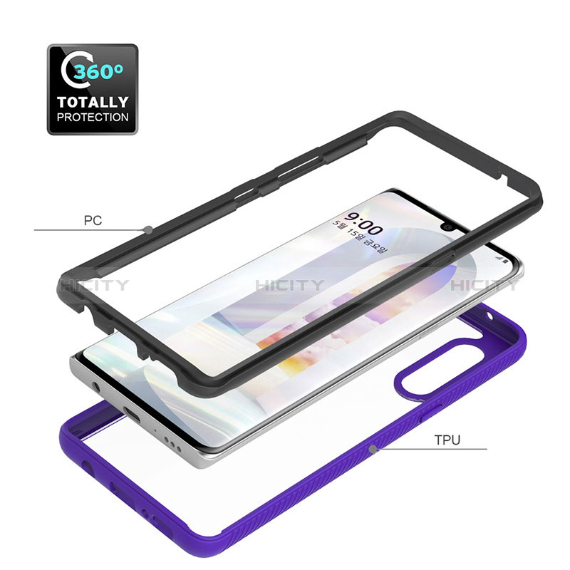 Coque Rebord Contour Silicone et Vitre Transparente Housse Etui 360 Degres ZJ3 pour LG Velvet 5G Plus