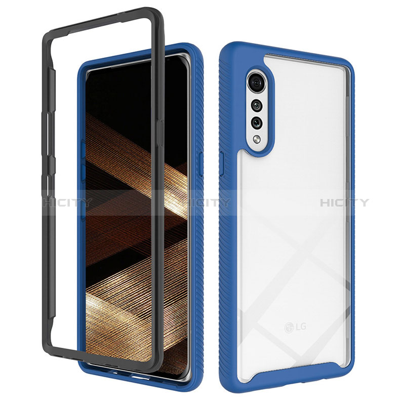 Coque Rebord Contour Silicone et Vitre Transparente Housse Etui 360 Degres ZJ3 pour LG Velvet 5G Plus