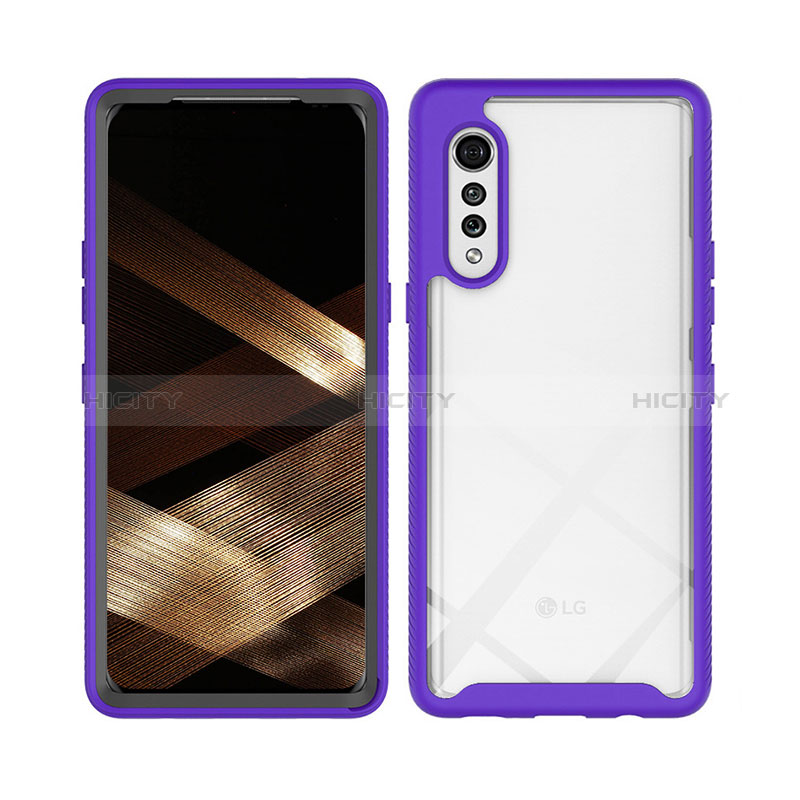 Coque Rebord Contour Silicone et Vitre Transparente Housse Etui 360 Degres ZJ3 pour LG Velvet 5G Plus