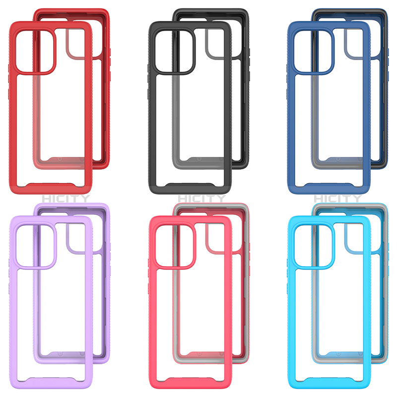 Coque Rebord Contour Silicone et Vitre Transparente Housse Etui 360 Degres ZJ3 pour Motorola Moto Edge 40 Pro 5G Plus