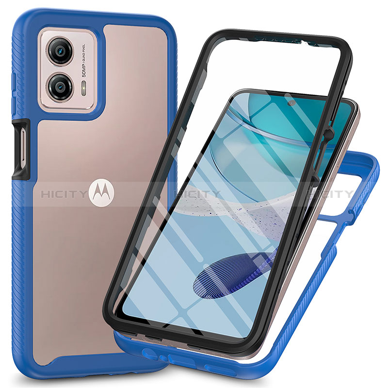 Coque Rebord Contour Silicone et Vitre Transparente Housse Etui 360 Degres ZJ3 pour Motorola Moto G53y 5G Plus