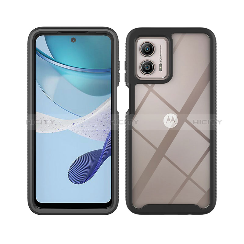 Coque Rebord Contour Silicone et Vitre Transparente Housse Etui 360 Degres ZJ3 pour Motorola Moto G53y 5G Plus