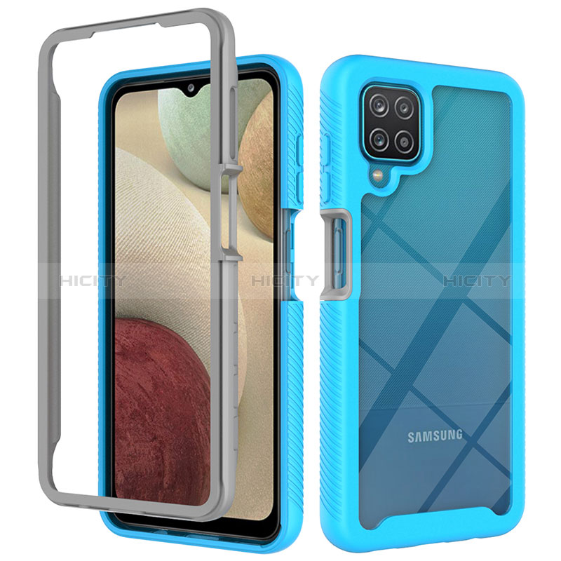 Coque Rebord Contour Silicone et Vitre Transparente Housse Etui 360 Degres ZJ3 pour Samsung Galaxy A12 5G Plus