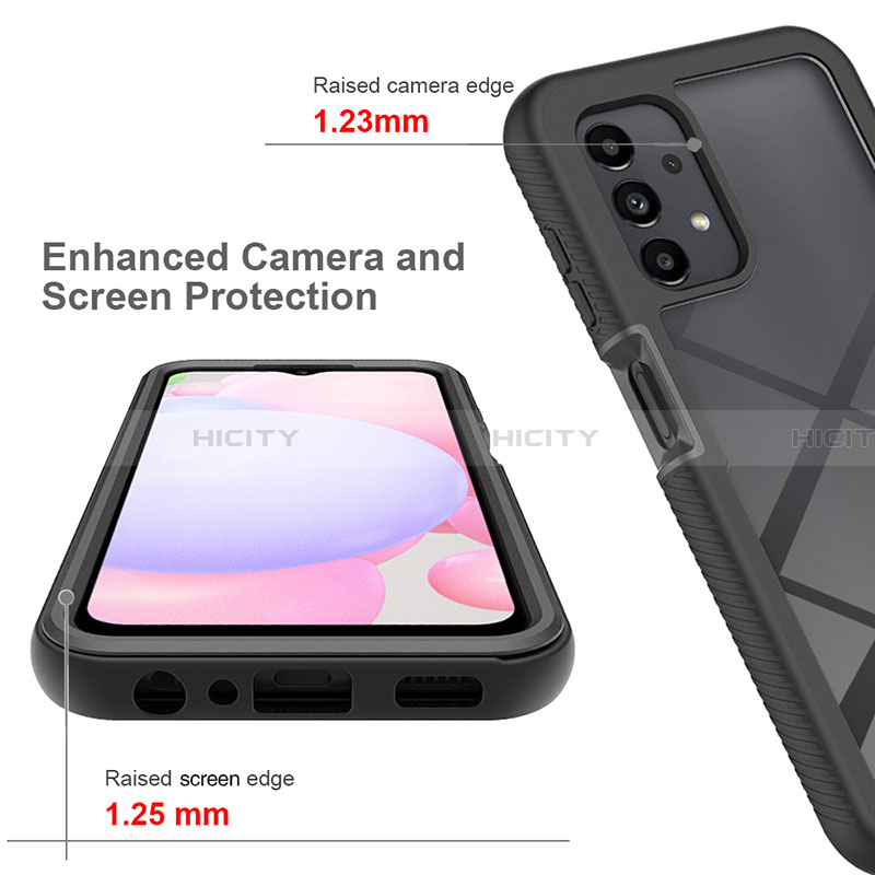 Coque Rebord Contour Silicone et Vitre Transparente Housse Etui 360 Degres ZJ3 pour Samsung Galaxy A13 4G Plus