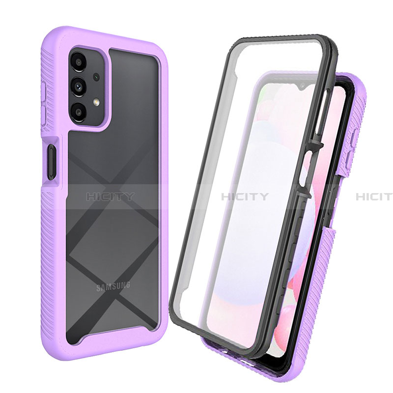 Coque Rebord Contour Silicone et Vitre Transparente Housse Etui 360 Degres ZJ3 pour Samsung Galaxy A13 4G Plus