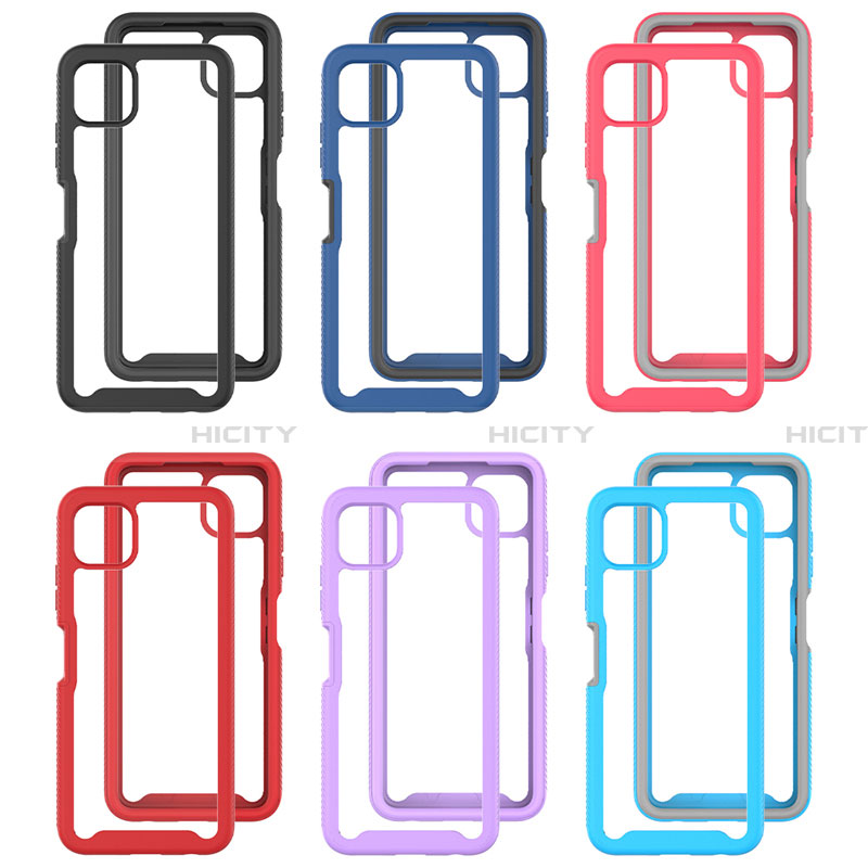 Coque Rebord Contour Silicone et Vitre Transparente Housse Etui 360 Degres ZJ3 pour Samsung Galaxy A22 5G Plus