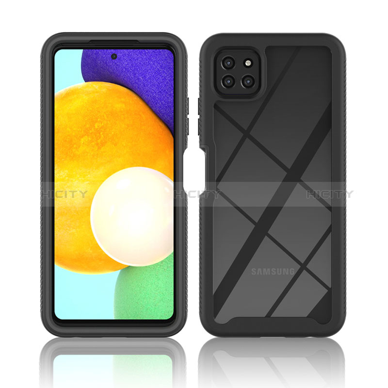 Coque Rebord Contour Silicone et Vitre Transparente Housse Etui 360 Degres ZJ3 pour Samsung Galaxy A22s 5G Plus