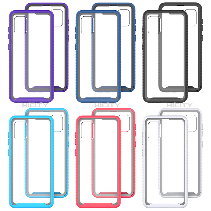 Coque Rebord Contour Silicone et Vitre Transparente Housse Etui 360 Degres ZJ3 pour Samsung Galaxy A31 Plus