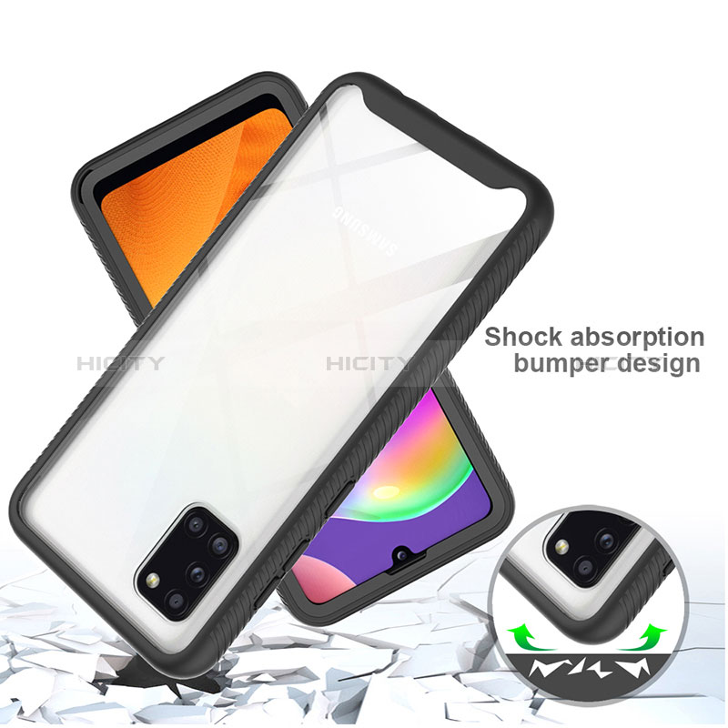 Coque Rebord Contour Silicone et Vitre Transparente Housse Etui 360 Degres ZJ3 pour Samsung Galaxy A31 Plus