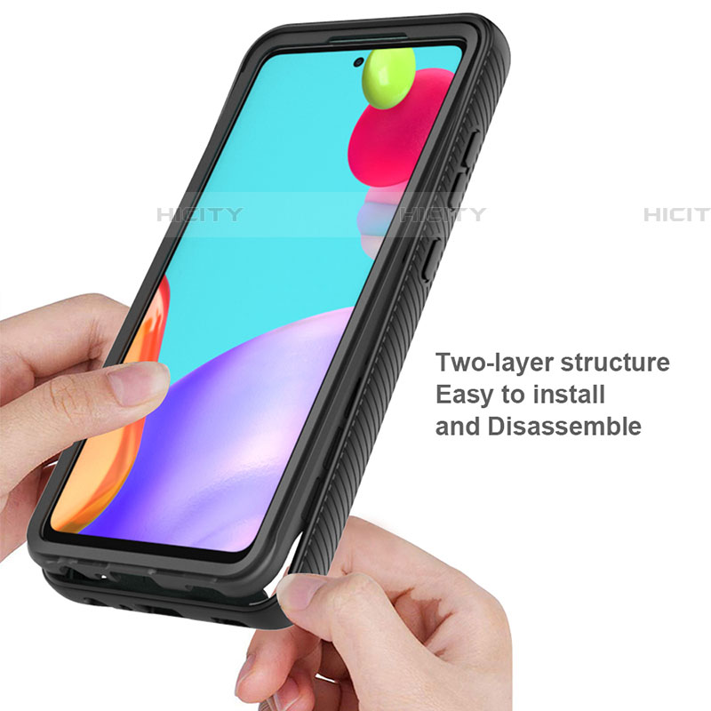 Coque Rebord Contour Silicone et Vitre Transparente Housse Etui 360 Degres ZJ3 pour Samsung Galaxy A52 4G Plus