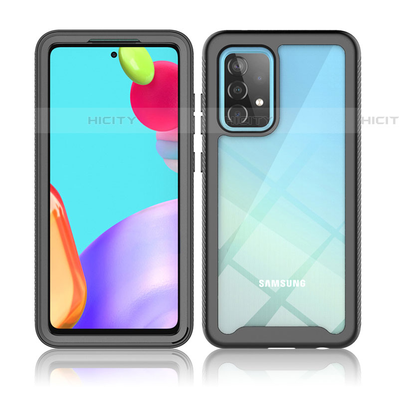 Coque Rebord Contour Silicone et Vitre Transparente Housse Etui 360 Degres ZJ3 pour Samsung Galaxy A52 5G Plus