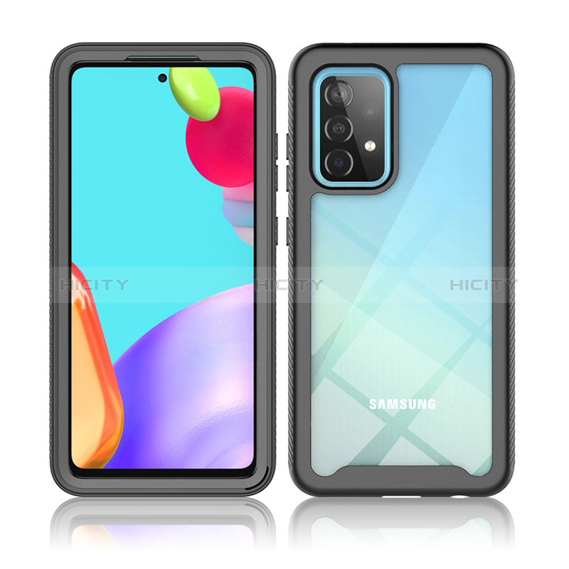 Coque Rebord Contour Silicone et Vitre Transparente Housse Etui 360 Degres ZJ3 pour Samsung Galaxy A52s 5G Plus