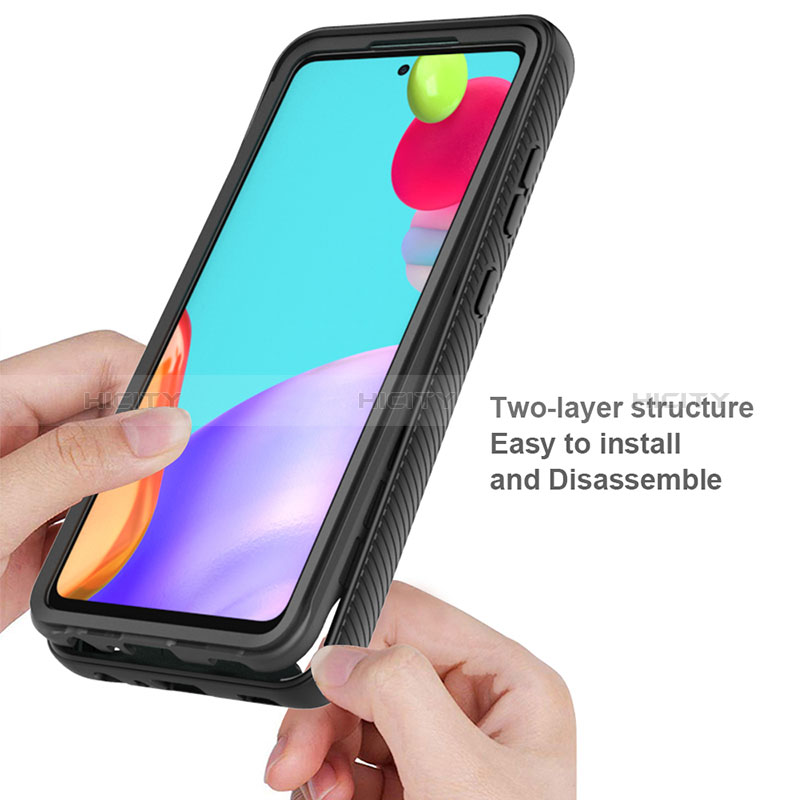 Coque Rebord Contour Silicone et Vitre Transparente Housse Etui 360 Degres ZJ3 pour Samsung Galaxy A52s 5G Plus